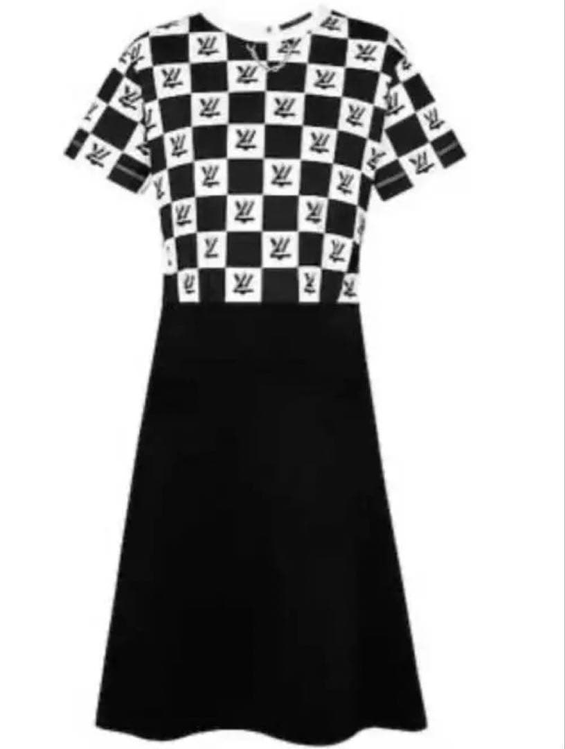 ルイヴィトン LVツイスト プリント バイマテリアル ドレス ワンピース
