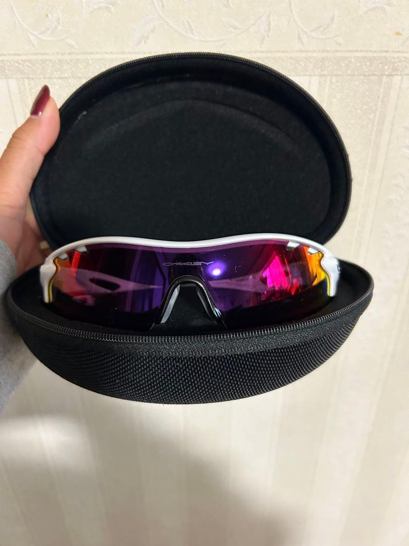 Oakley スポーツサングラス パープルレンズ