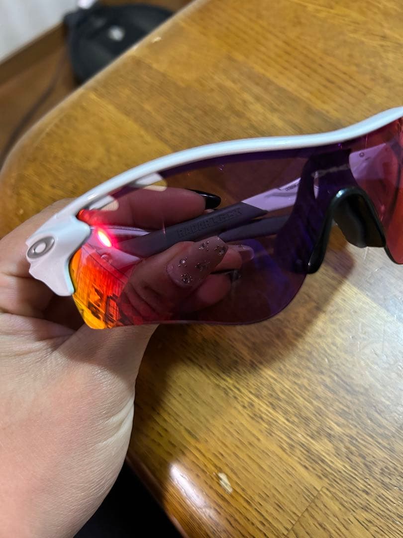 Oakley スポーツサングラス パープルレンズ