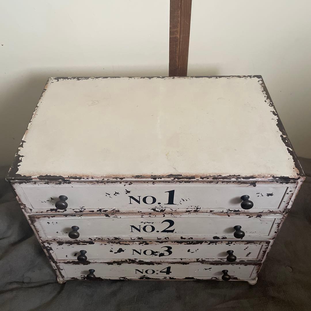 ヴィンテージ風4段引き出し チェスト 箪笥