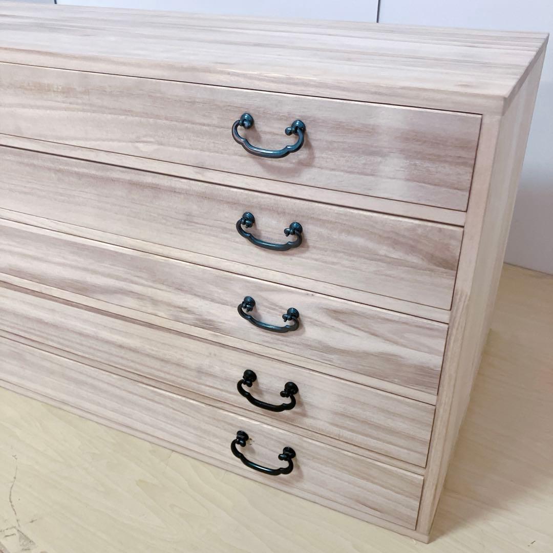 桐箪笥　桐タンス 5段　着物たんす　和装　収納　幅95×高さ43×奥行き44cm