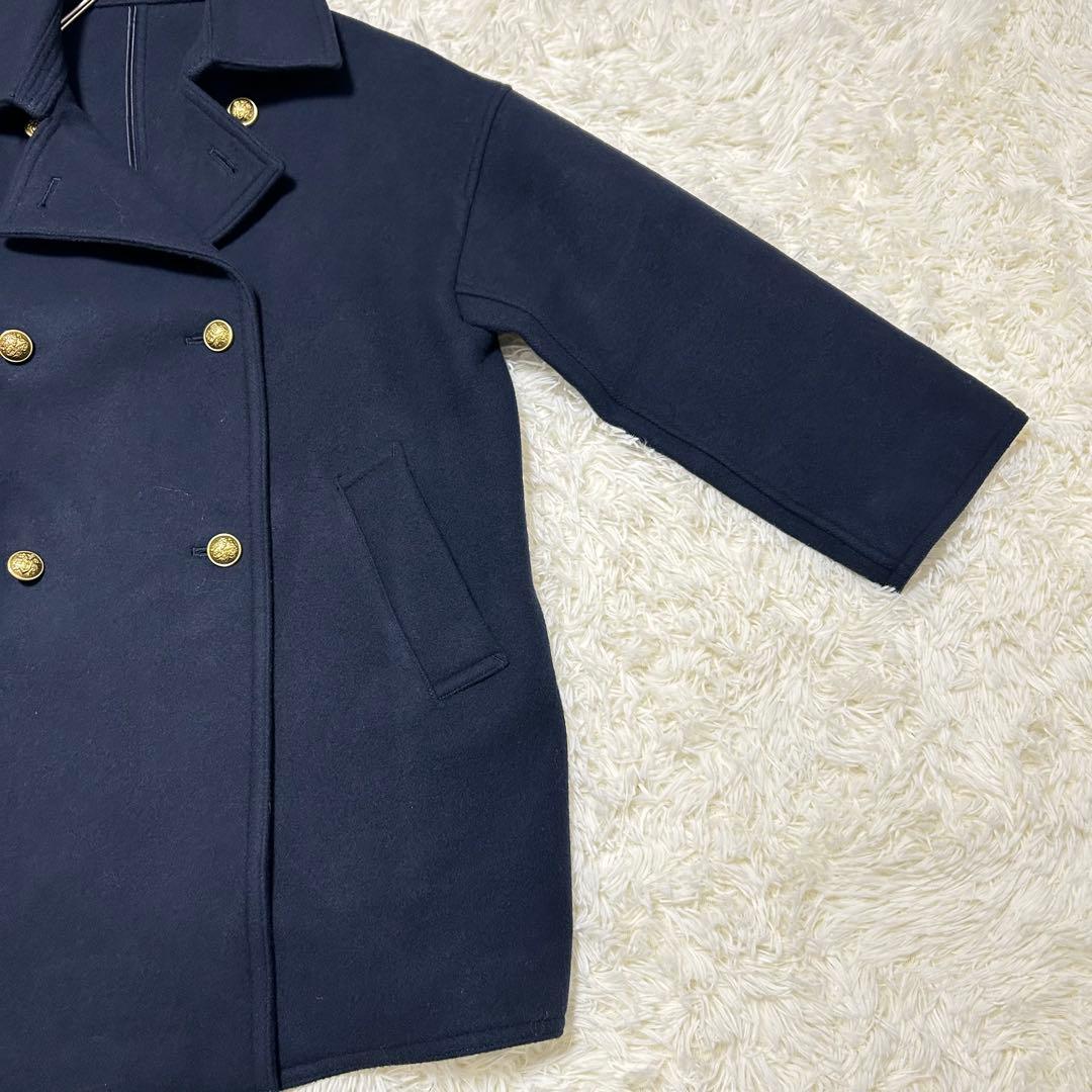 フレームワーク　Super 100ダブルクロスPコート　ネイビー　M 金ボタン