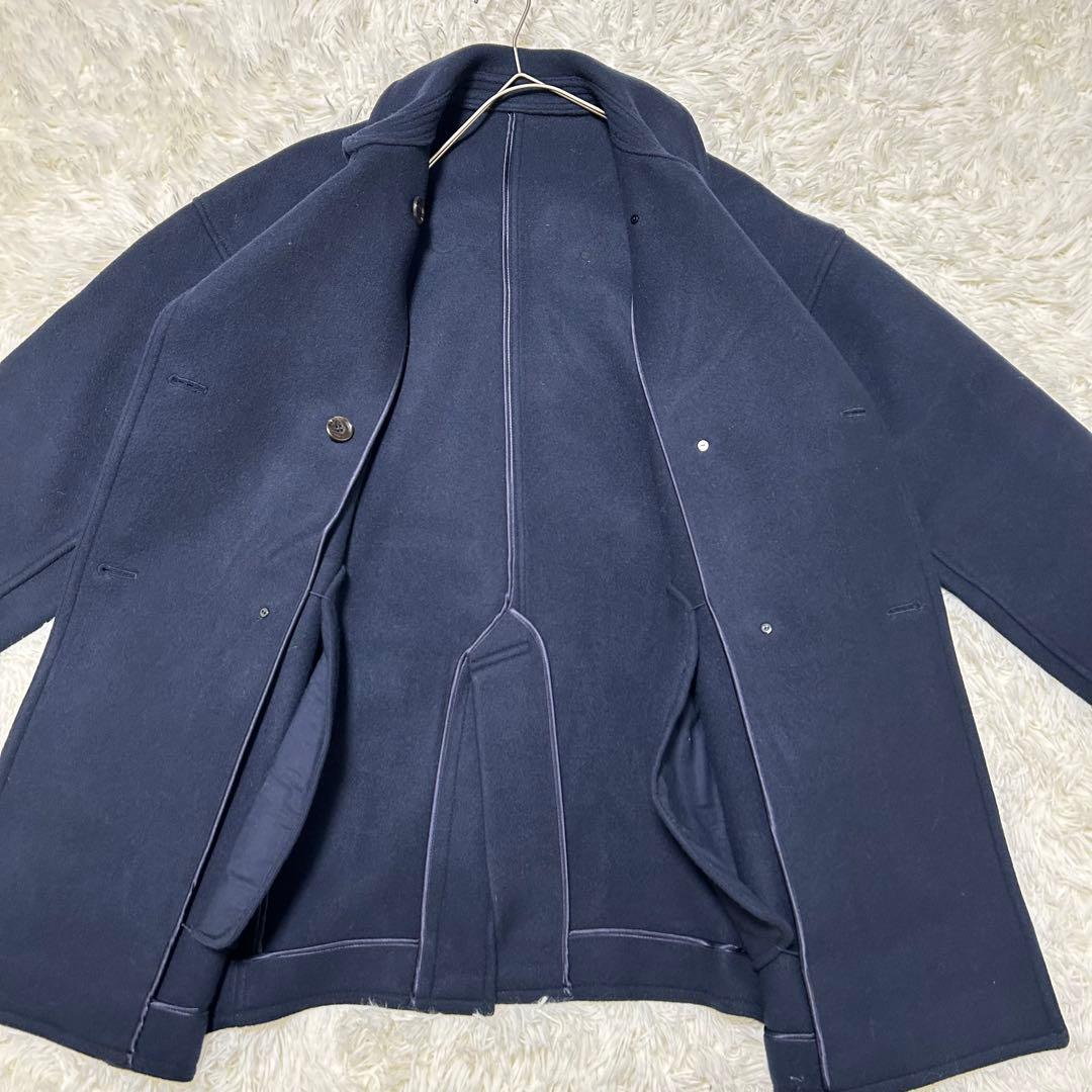 フレームワーク　Super 100ダブルクロスPコート　ネイビー　M 金ボタン