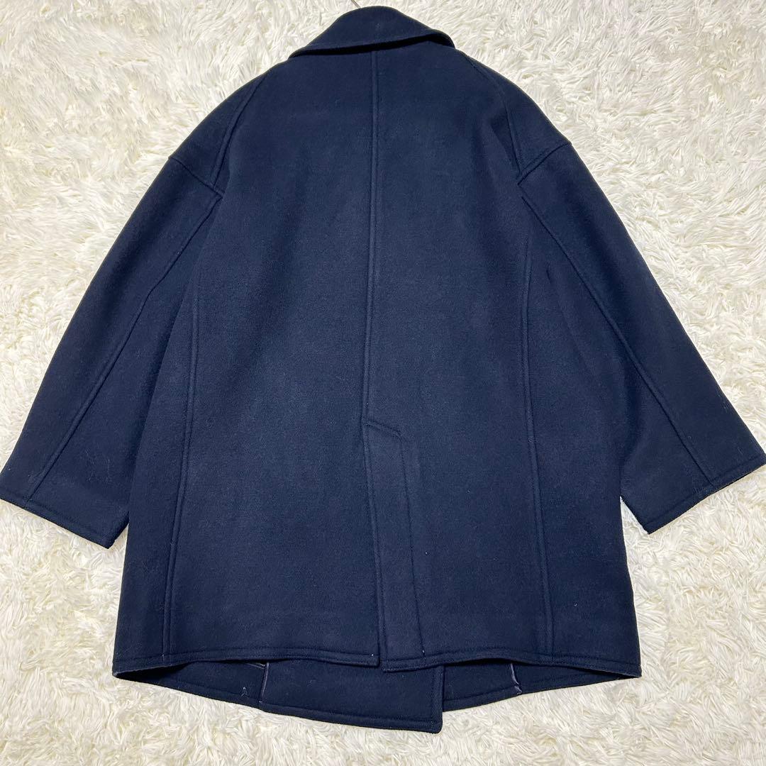 フレームワーク　Super 100ダブルクロスPコート　ネイビー　M 金ボタン
