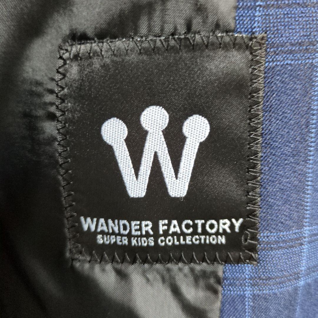 WONDER FACTORY ネイビー チェック柄 スーツ 160A