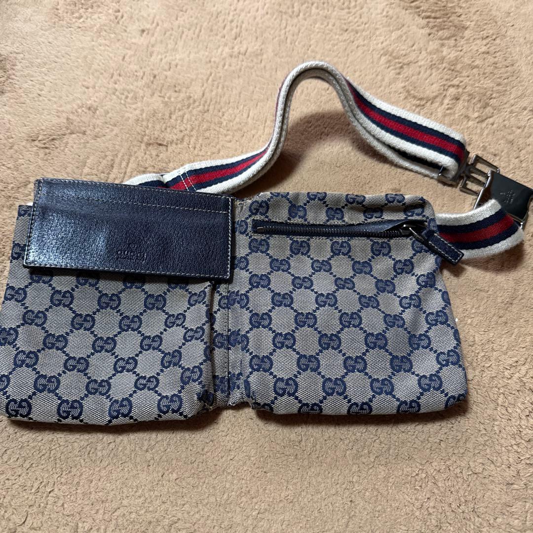 グッチ GUCCI ウエストバッグ シェリーライン 28566 GG キャンバス
