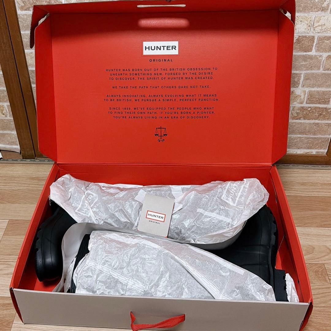 【美品】HUNTER ブラック 長靴 オリジナルボックス付き　28センチ