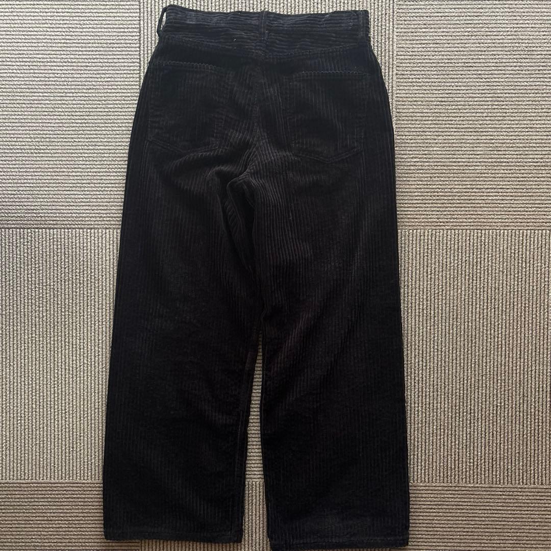 パンツ LIDNM Wide Ridge Washed Corduroy BLACK