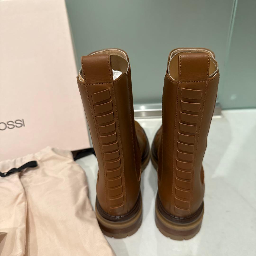 sergio rossi ブラウン サイドゴアブーツ