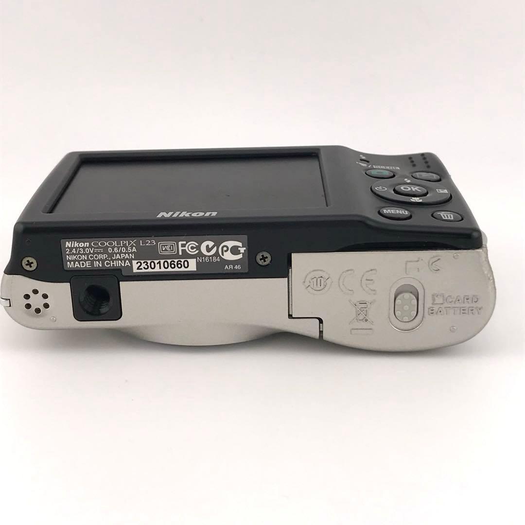 SDカード、リーダー付【動作確認済】Nikon COOLPIX L23 シルバー