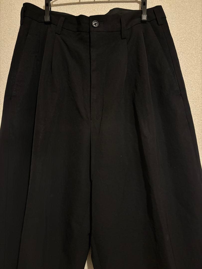 Y's for men ワイズフォーメン　スラックス　ブラック　ワイドパンツ