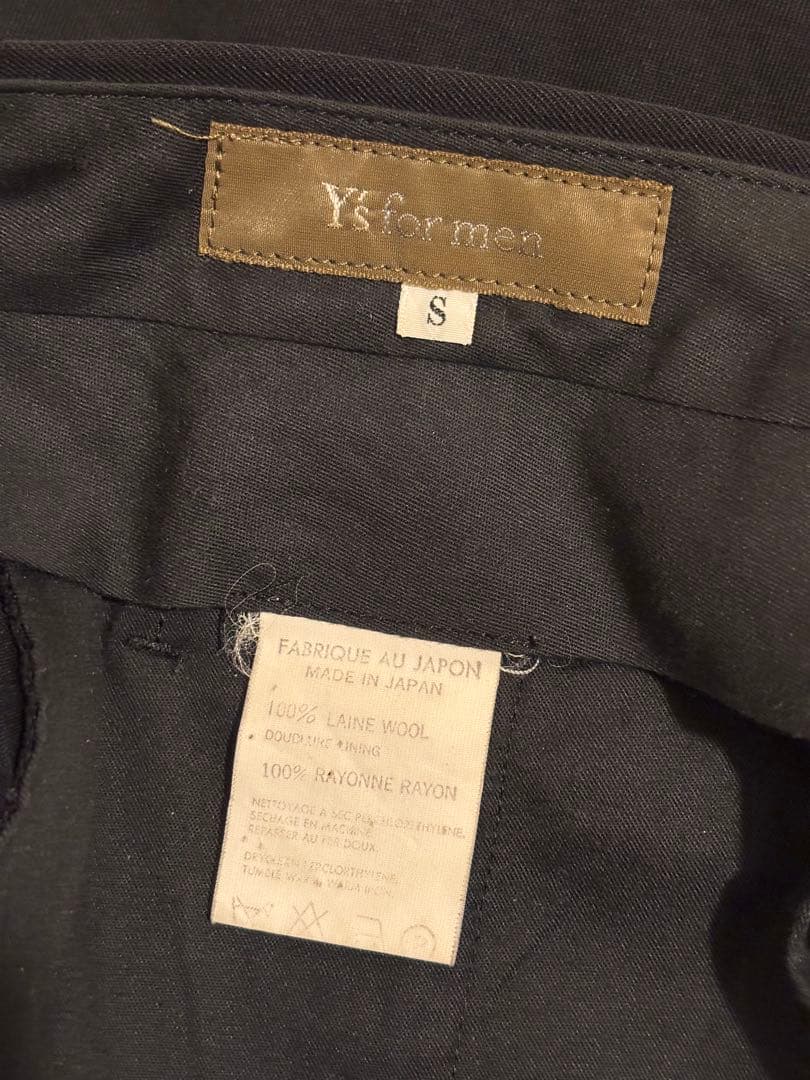 Y's for men ワイズフォーメン　スラックス　ブラック　ワイドパンツ