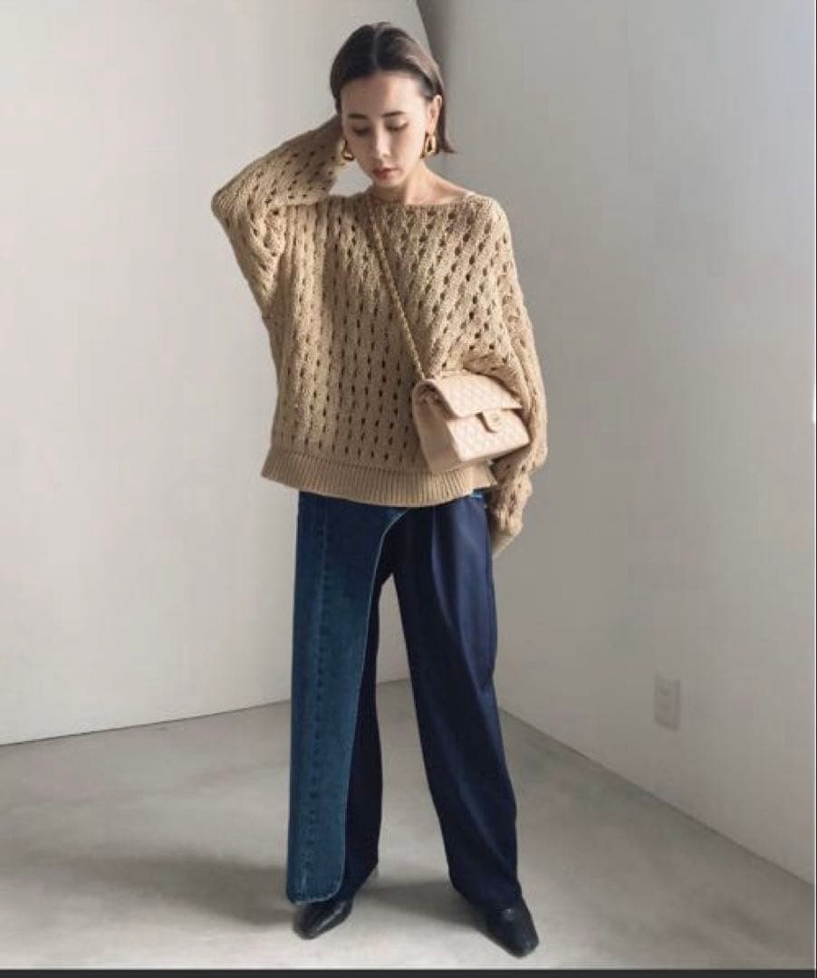 パンツ AMERI DENIM LAYERED TAPERED PANTS