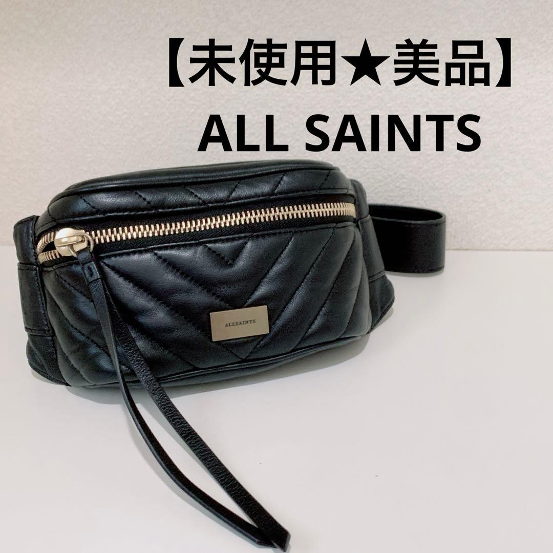 【美品】ALLSAINTS オールセインツ ウエストバッグ ウエストポーチ 黒