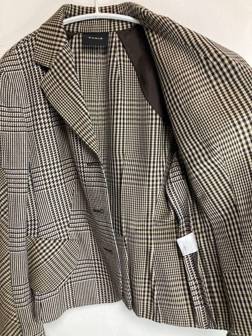 AKRIS チェック柄 テーラードジャケット
