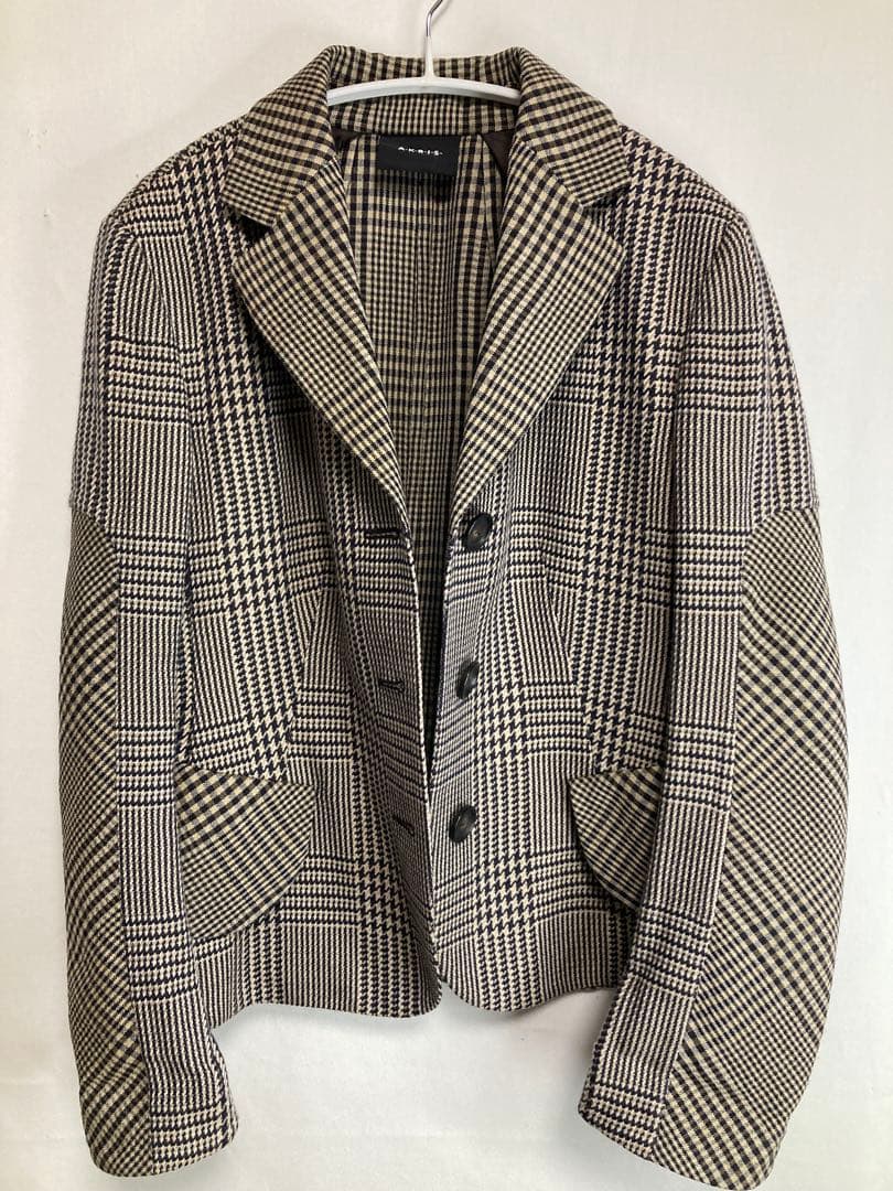 AKRIS チェック柄 テーラードジャケット