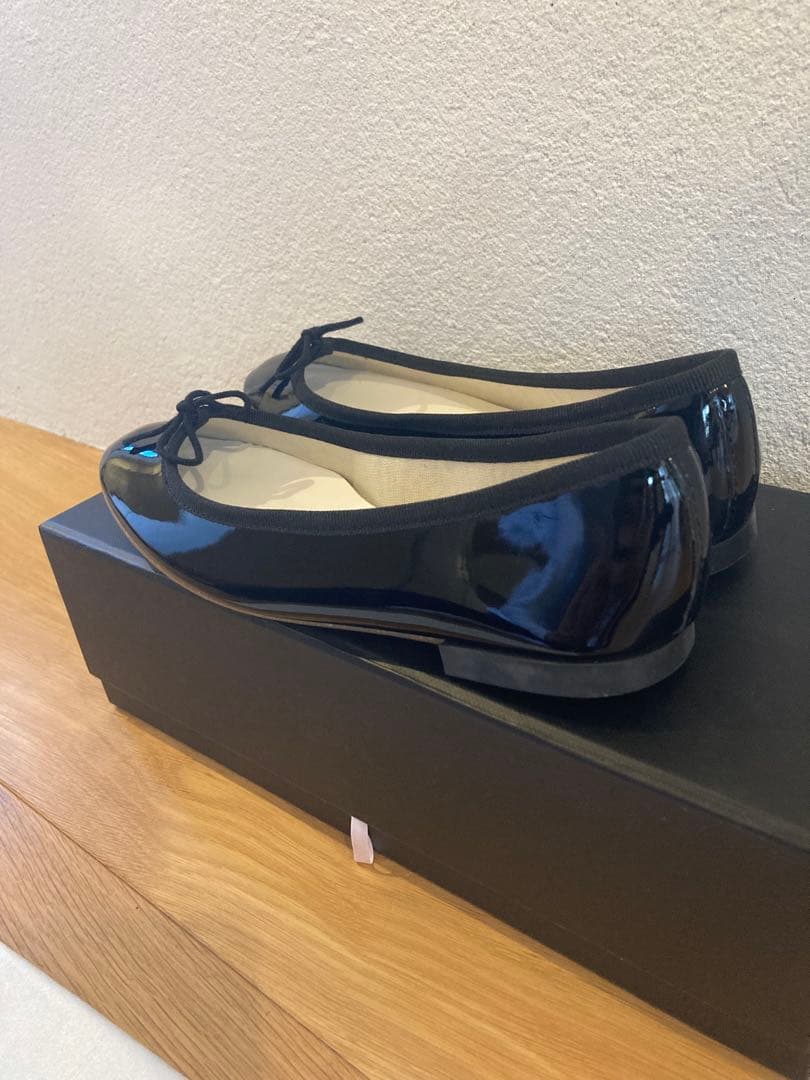 新品　Repetto レペット　ブラック フラットシューズ 34ラバーソール