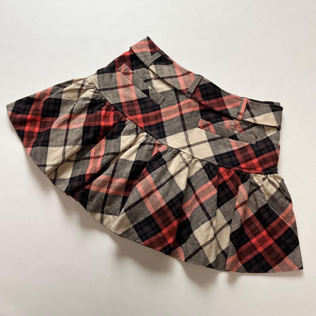 バーバリーブルーレーベル　キュロットスカート　ベルト　ノバチェック　36
