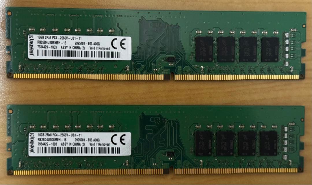 DDR4 2400MHz 16GB メモリ 2枚セット