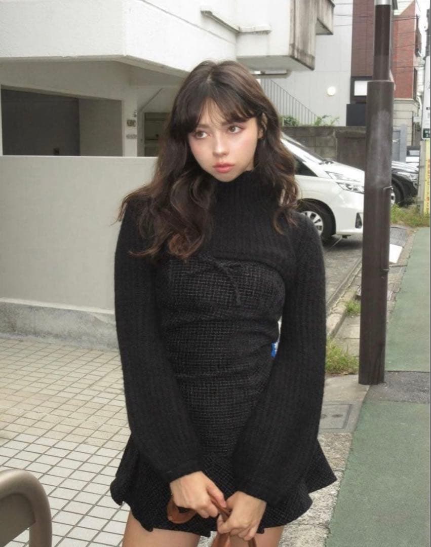 ワンピース ANDMARY Twiggy tweed mini dress