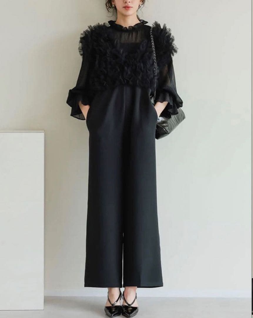 MEISM チュールフリルドッキングオールインワン オケージョン Mサイズ