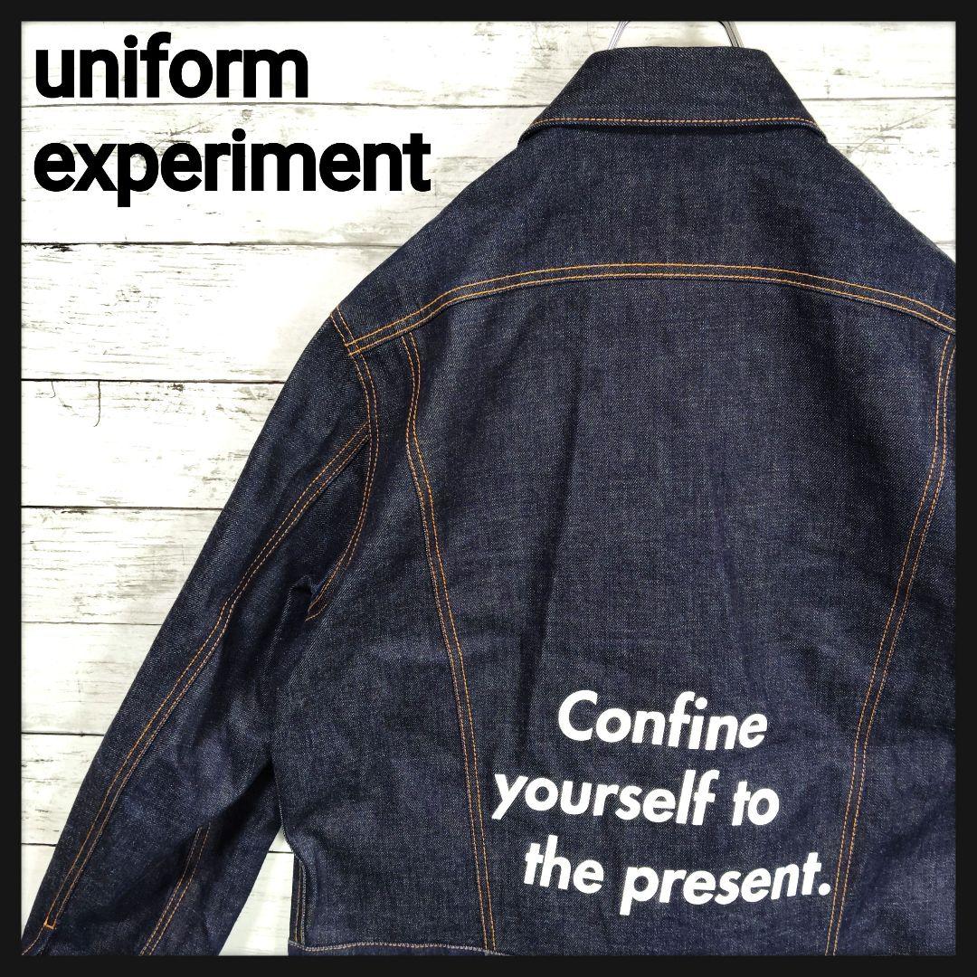 【超希少】ユニフォームエクスペリメント☆バックビッグロゴデニムジャケット　ソフ