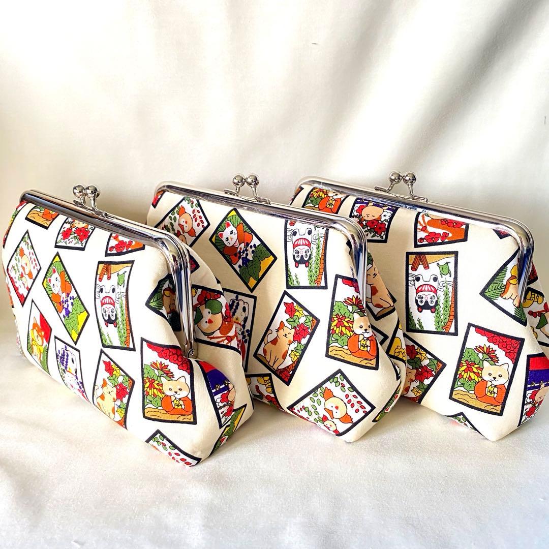 たかまさ　がま口財布　がま口ポーチ　ファスナーポーチ　ハンドメイド