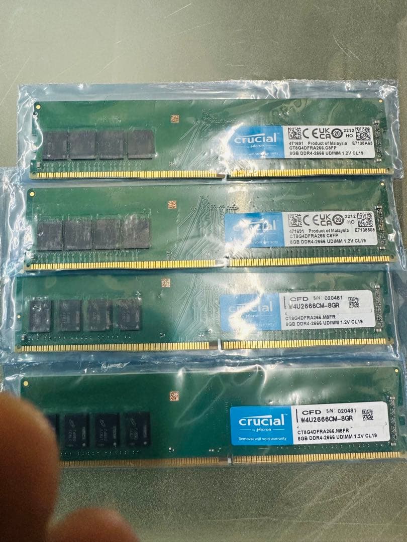 23. Crucial DDR4 32GB　（8GB*4
