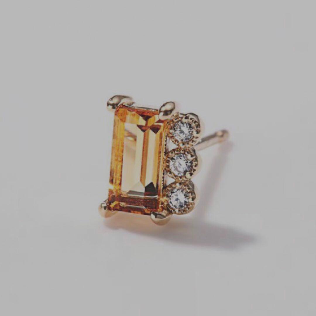 enasolunaエナソルーナ/シトリン ピアス(片耳)