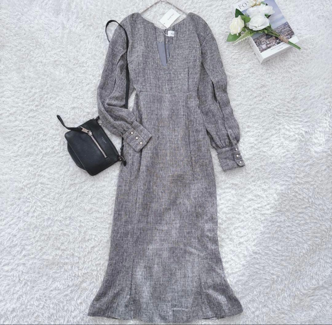 KNUTH MARF tweed mermaid OPマーメイドワンピース