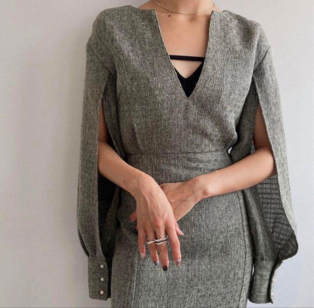 KNUTH MARF tweed mermaid OPマーメイドワンピース