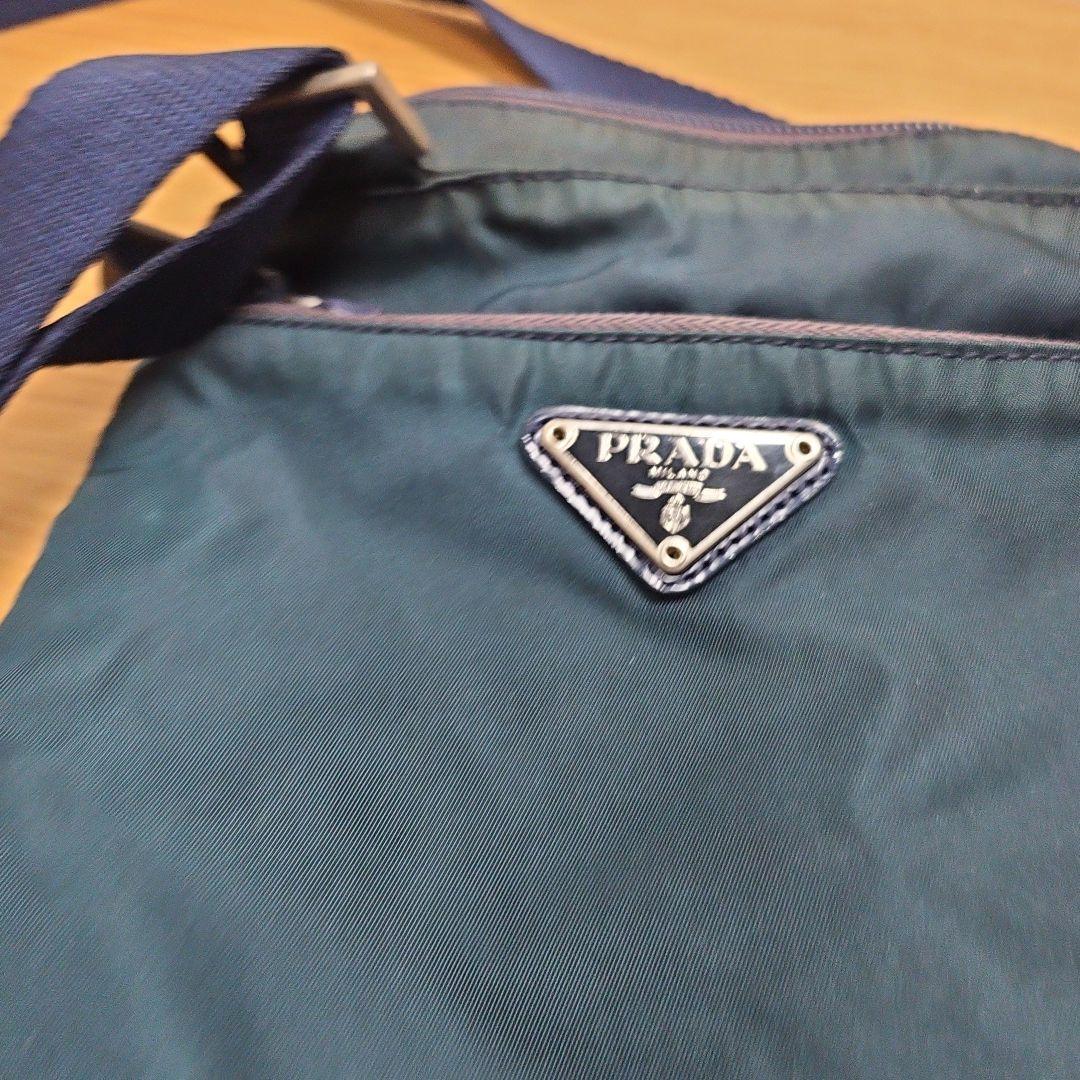 PRADA プラダ サコッシュ ショルダーバッグ ネイビー 三角ロゴ