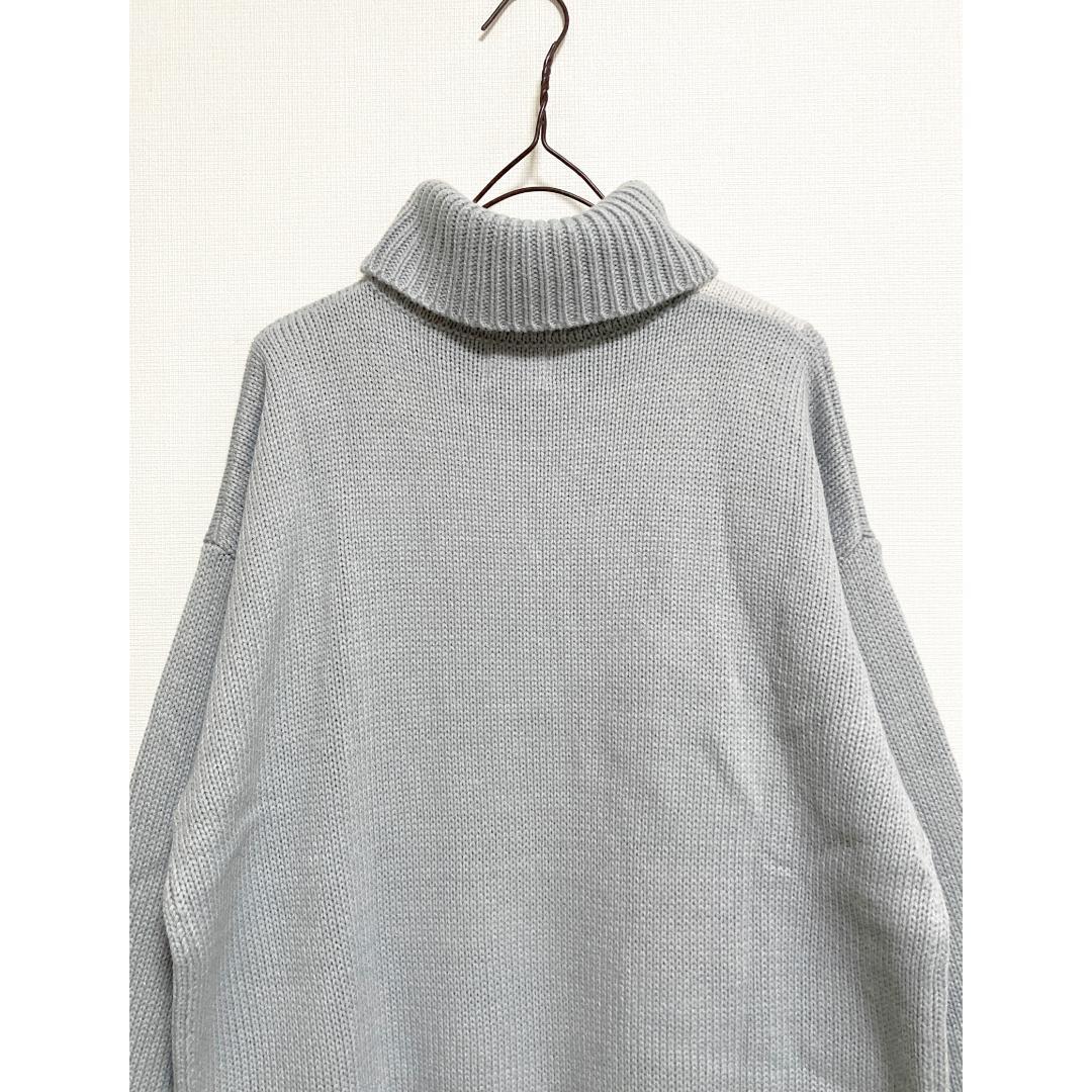 merry jenny 新品 ブルー プレゼントリボンタートルニットワンピース