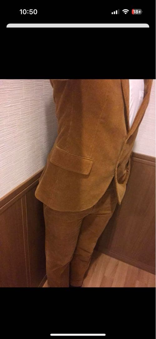 コーデュロイ　スーツ　セットアップ　イタリアブランド Duca Visconti