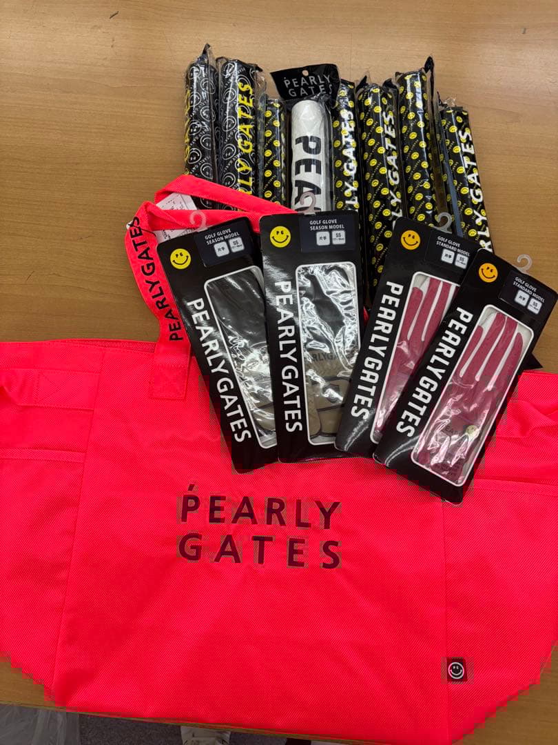 パーリーゲイツグローブ4点 パターグリップ8本 ゴルフバック1点セット