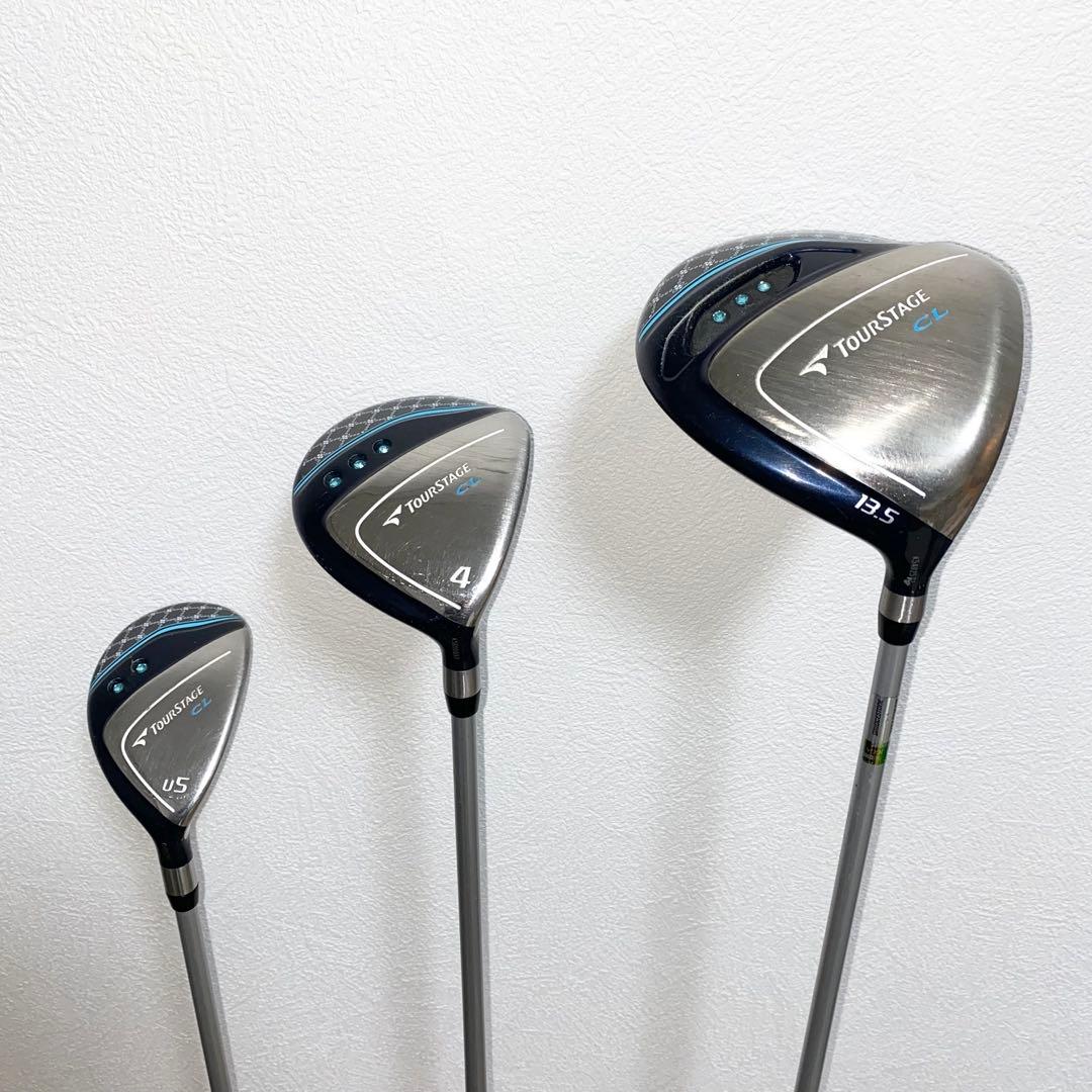 TOURSTAGE CLレディース用ゴルフクラブセットL☆初心者キャディバッグ付