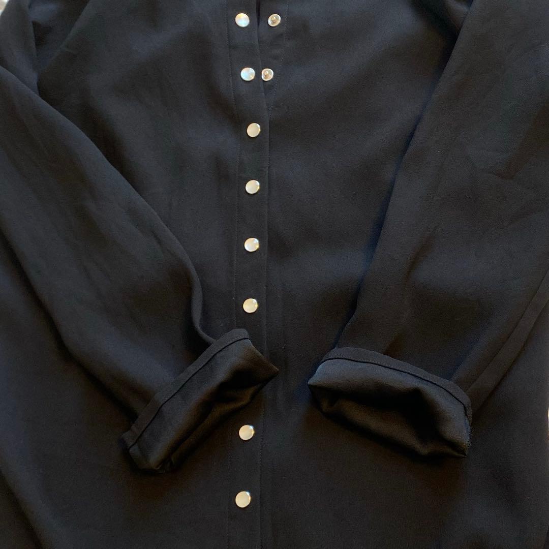 アニエスベー プレッション ロングカーディガン 40 L ブラック ワンピース