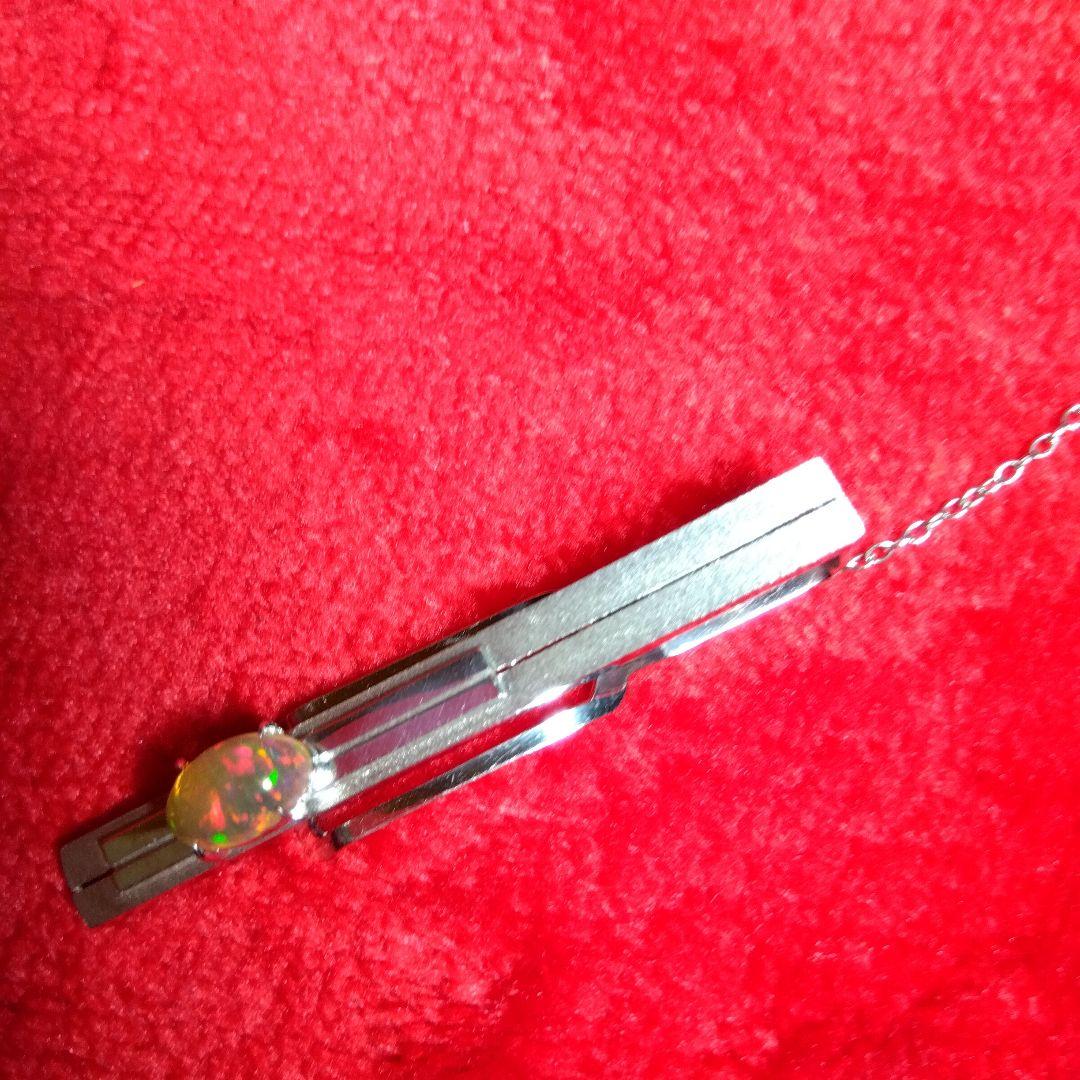 お値下げ　オパール付き 14KWG ネクタイピン