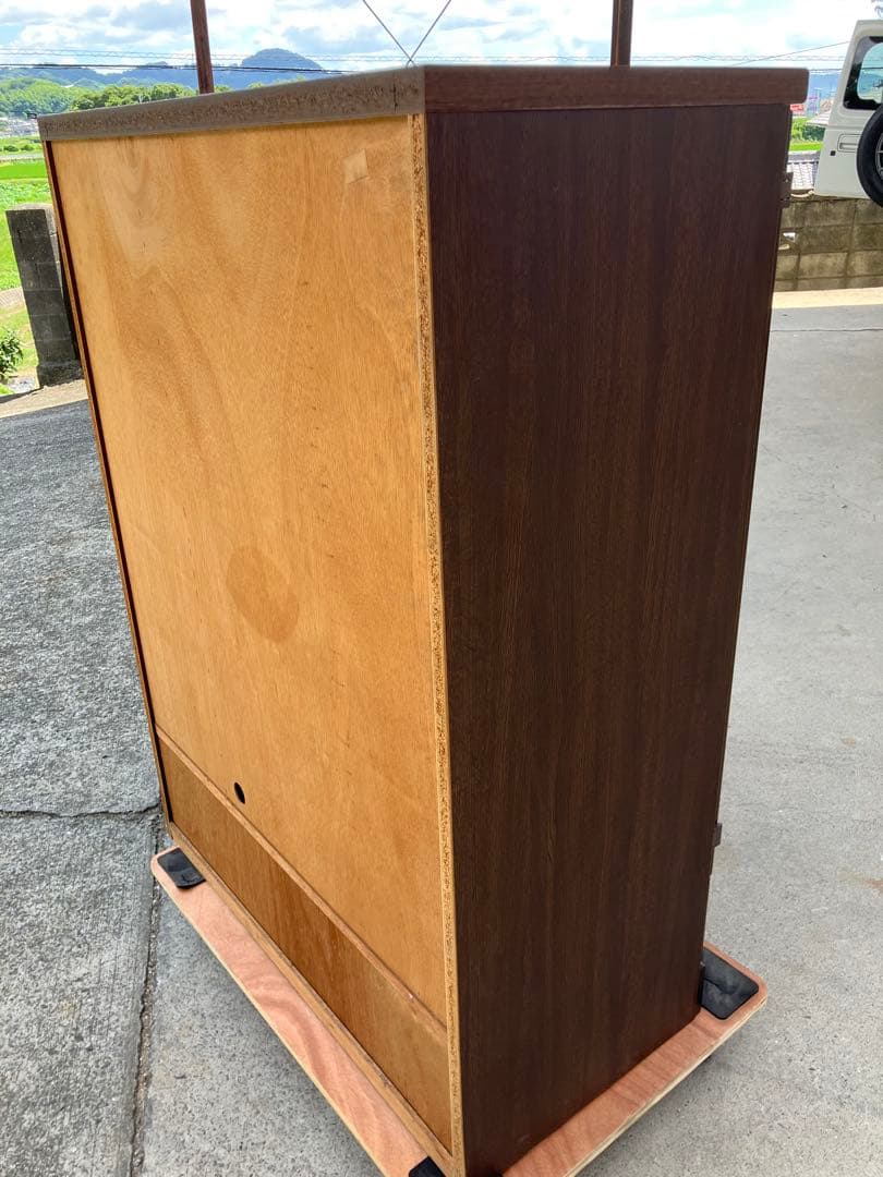 【ももゆき様】ガラス扉付き飾り棚 キャビネット ダークブラウン