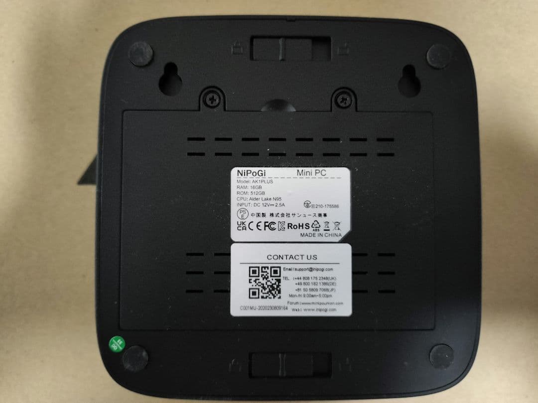 NIPOGI Mini PC 本体 N95 512GB SSD RAM16GB