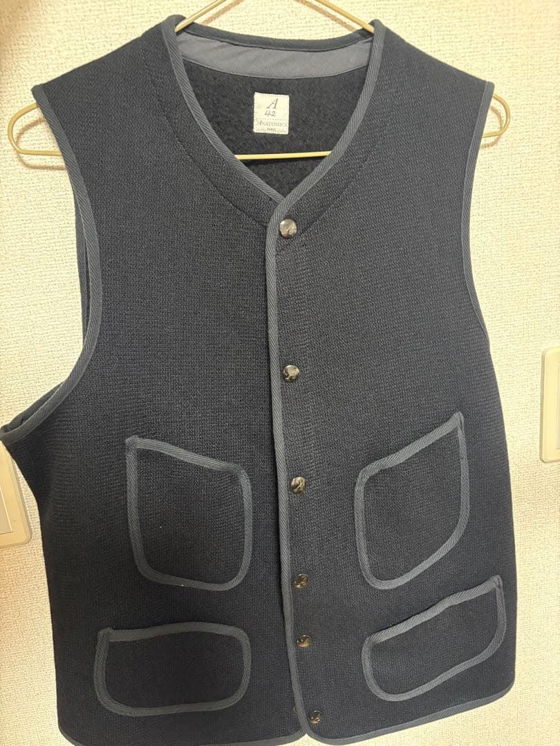 ANATOMICA BEACH CLOTH VEST ブラック