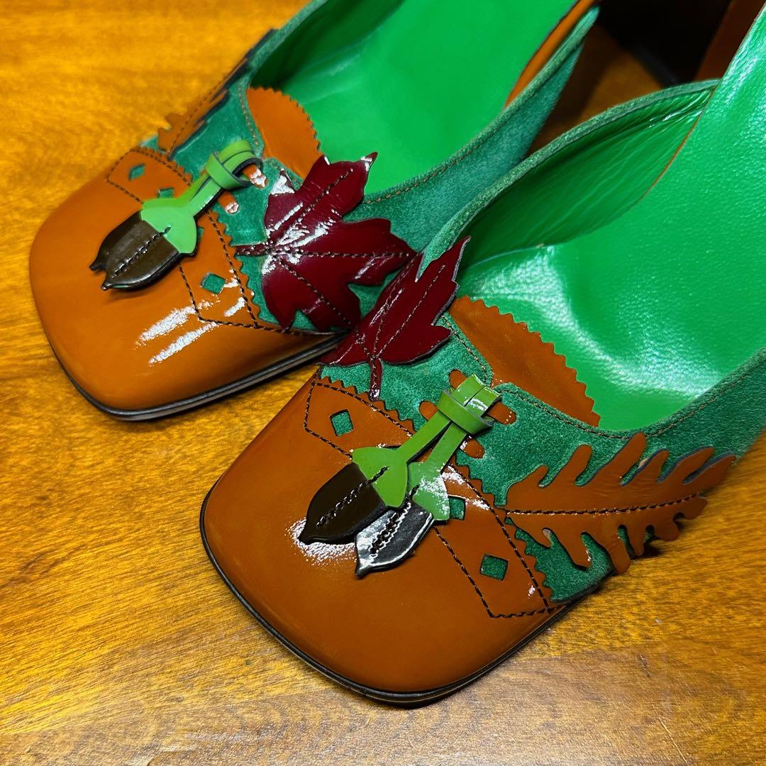 レア！ PRADA ヴィンテージ F/W 1999 秋色 リーフ ミュール