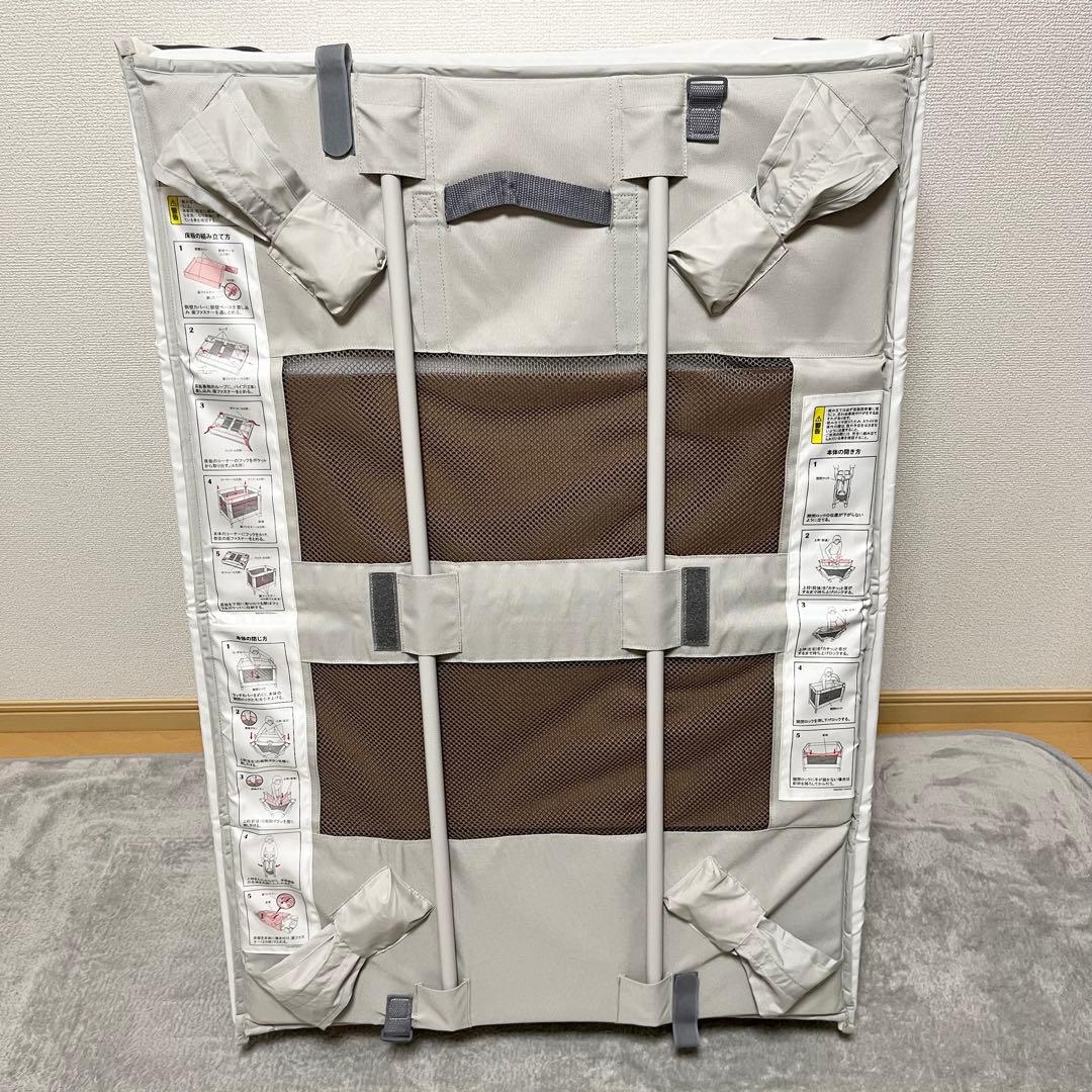 【美品】Aprica アップリカ ココネルエアーAB グレーベアー ベビーベッド