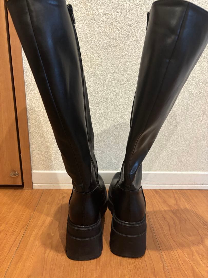 R&E ブラック ロングブーツ Mサイズ