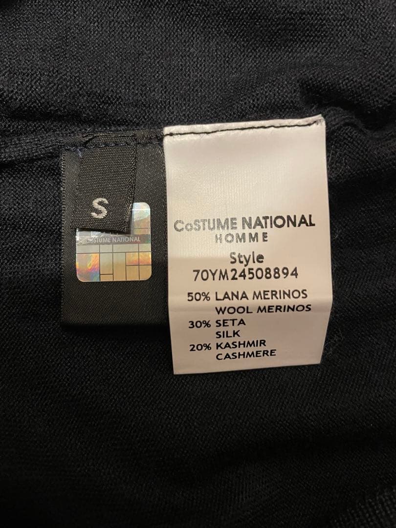 極美品 コスチュームナショナル カシミヤ・シルク混 ニット S 濃紺 イタリア製