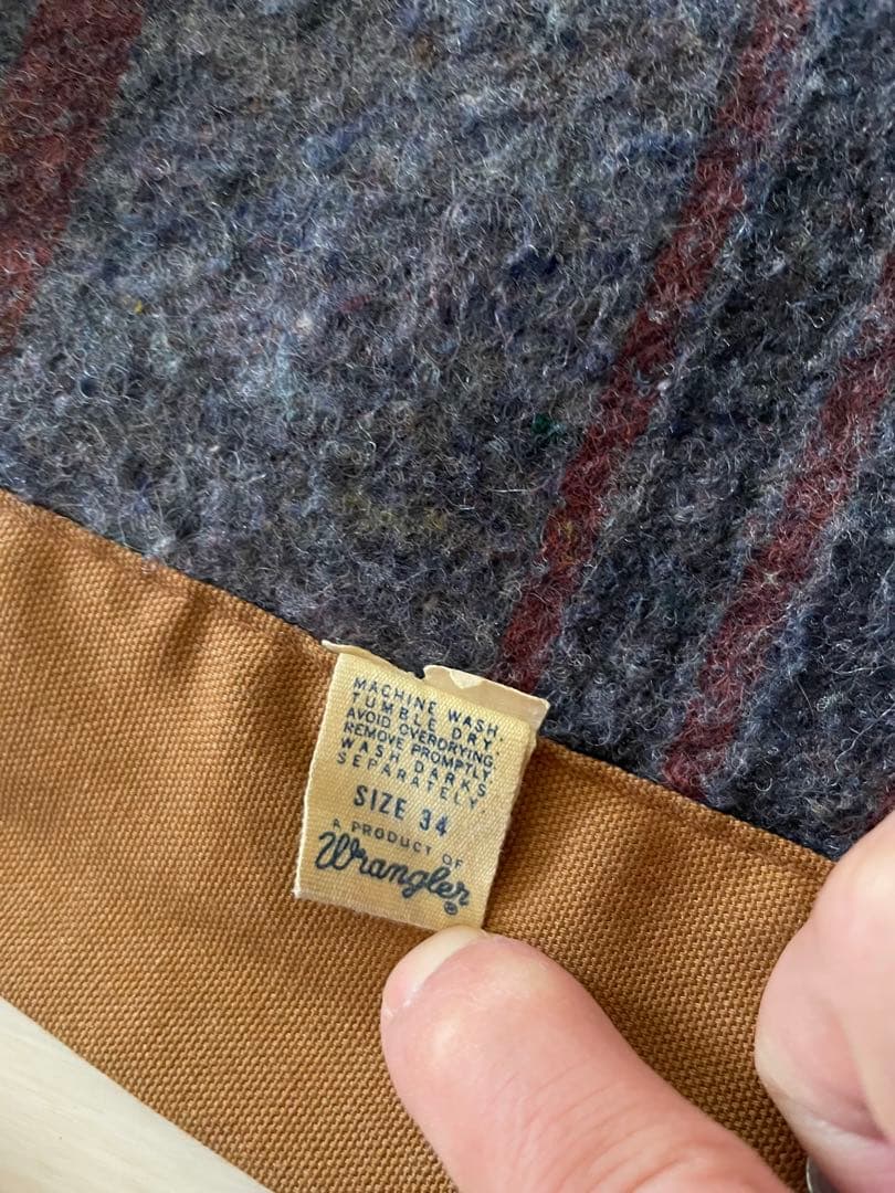 Wrangler ラングラー カバーオール ブランケット 襟コーデュロイ 茶