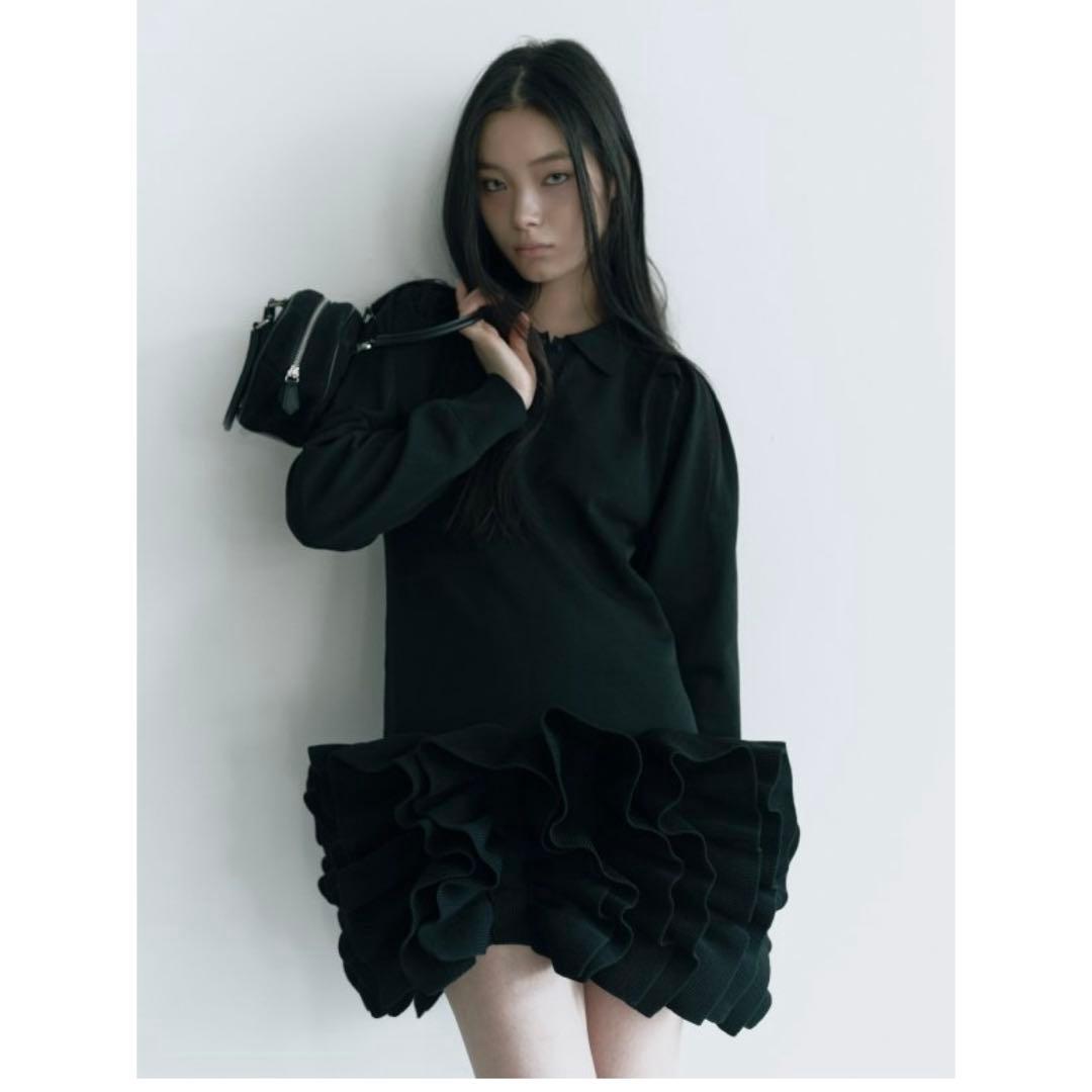 ワンピース HIAND Ruffled-Hem Polo Dress
