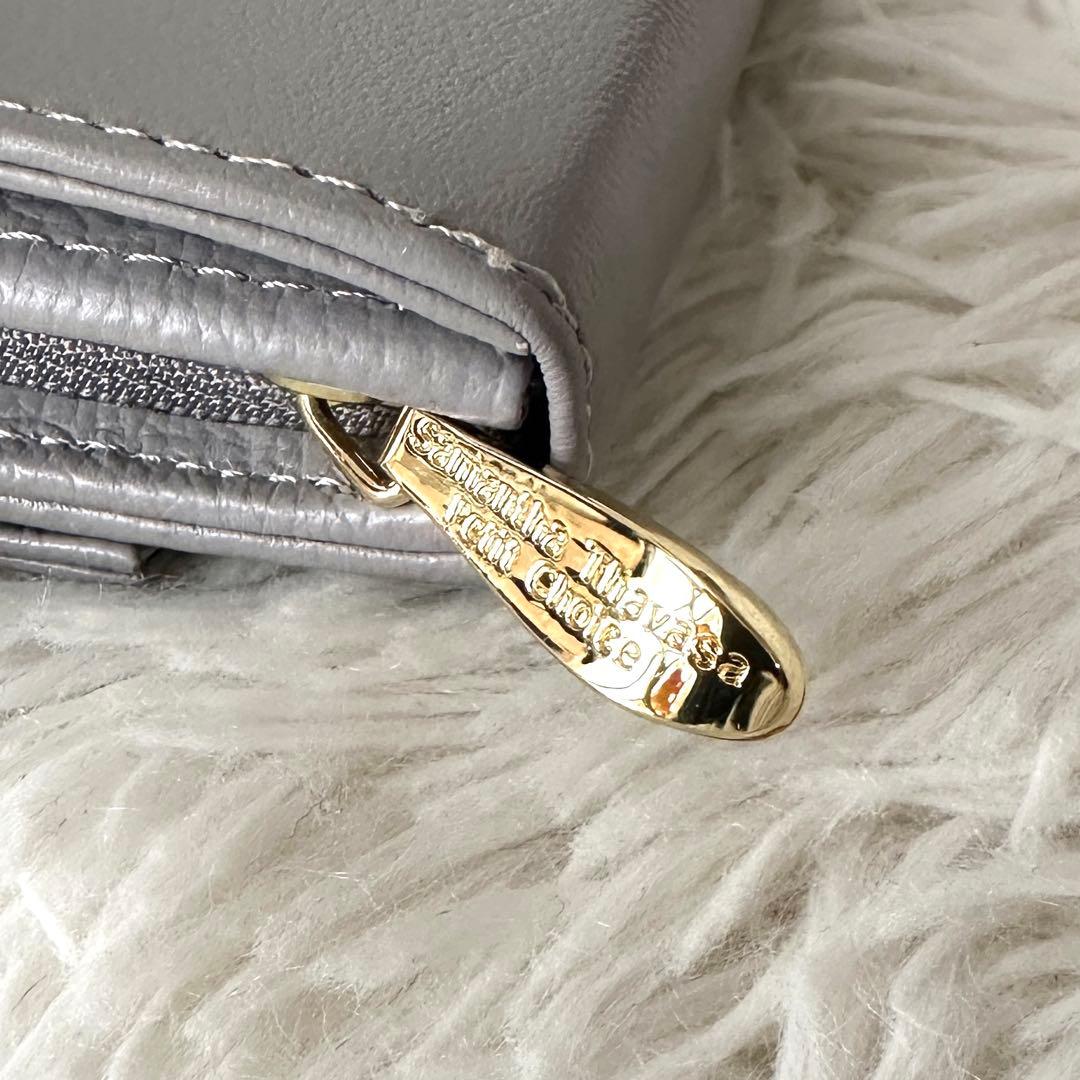 完売品✨サマンサタバサ ミッフィーコラボ 二つ折り長財布 レザー グレー