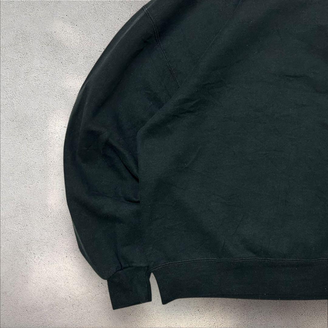 希少RUSSELL 90s USA製ブランクスウェット前Vソリッド無地スウェット