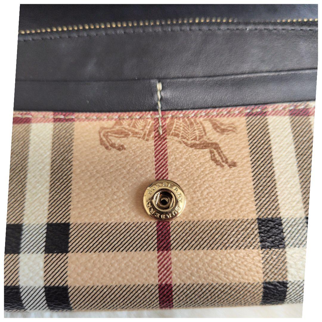 BURBERRY　長財布　ノバチェック　シャドウホース　美品